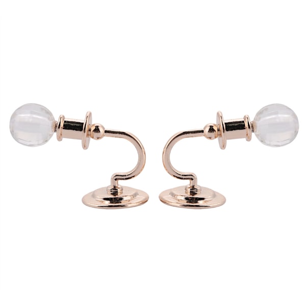 2 stk. Alloy Væghængt Lampe Model Dekoration Display Lampe til 1:12 Dukkehuse Tilbehør
