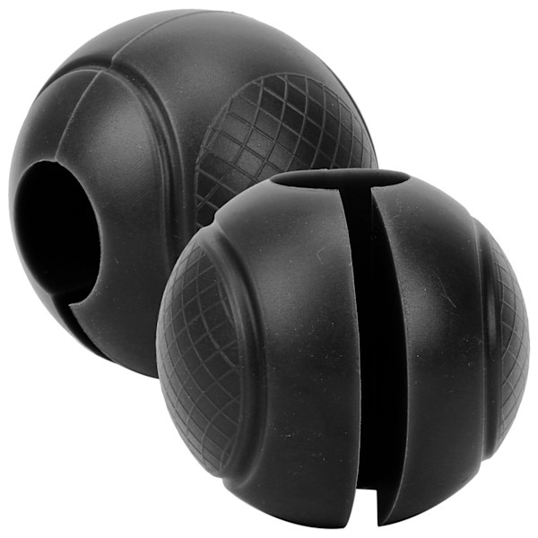 2st Skivstångsgrepp Runda Tjock Silikon Hanteladapter Bollar Skivstångsgrepp Hand Wrap Ball Svart