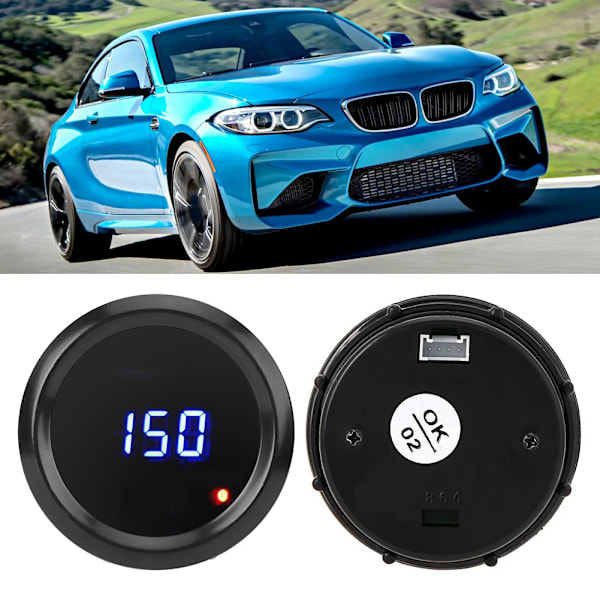 52 mm olietermometer med sensor 40~150 ℃ blå LED digital display temperaturmåler