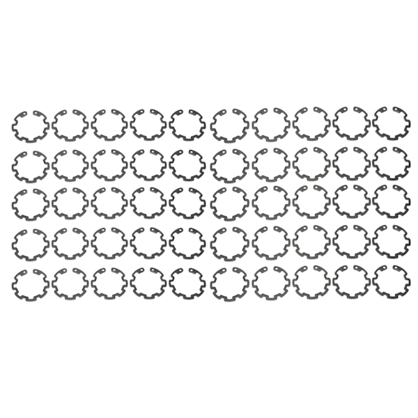 50 stk. 1,3 mm AC-kompressor-koblings-snap-ring Sort jern Præcis pasform til 10S AC-kompressor-koblingsaksel