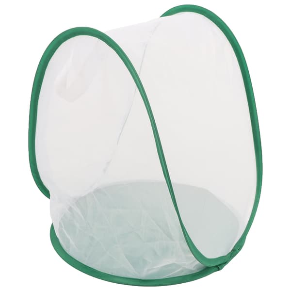 Large Green Insect Net Cage Butterfly Habitat Foldable with Handle for Insect Observation Feeding