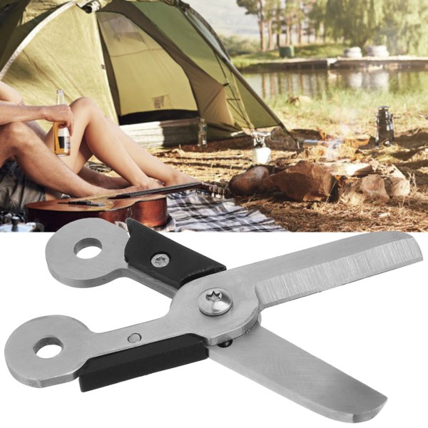 2 stk Mini Bærbar Rustfrit Stål Anti-Lost Nøglering Saks Udendørs Rejsesaks