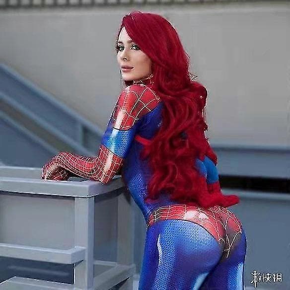 Spindelkostume til kvinder Cosplay-kostume i ét stykke Superhelte-bodysuit S
