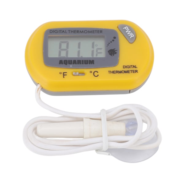 Akvarium Termometer LCD Digital Fiske Tank Vann Terrarium Temperatur med sugekopp