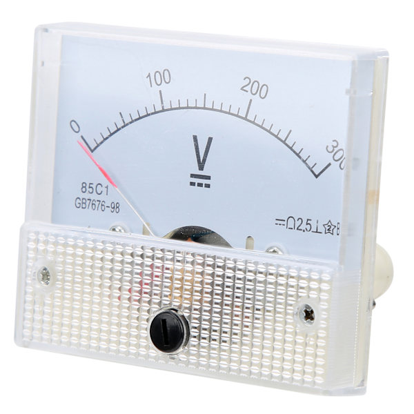 DC-pekare Voltmeter Hög noggrannhet Installation Mätinstrument 85C1 DC 0~300V