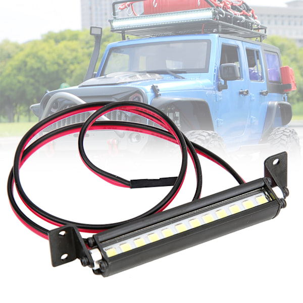 RC-auton lisävaruste Mini 12 LED -valopalkki kattovalo sopii TRX-4 Scx10 1/10 4WD CrawlerBlack