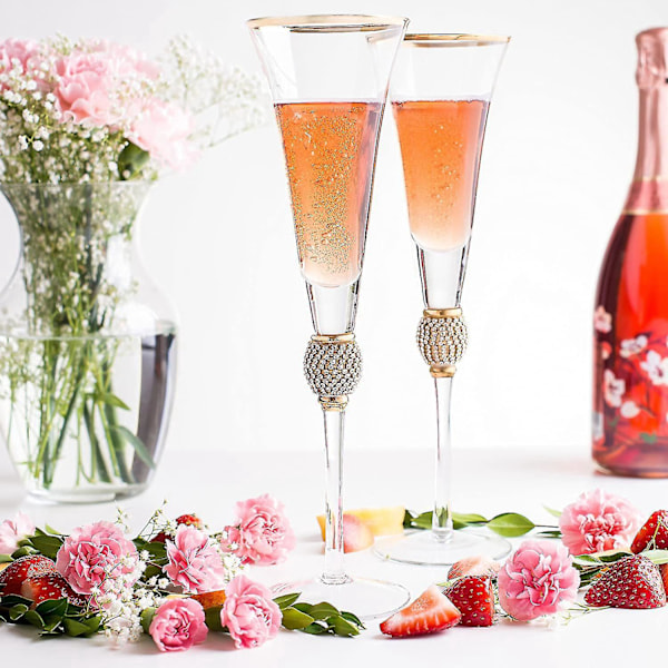 Elegant Set med 2 Champagneglas