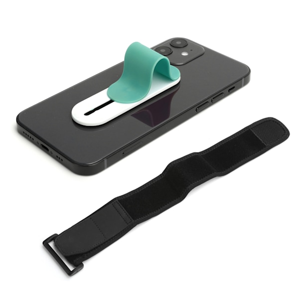 MOMOSTICK Mobiltelefonhållare med Fingerrem, Gel-Pad, Stativ och Armband - Grön