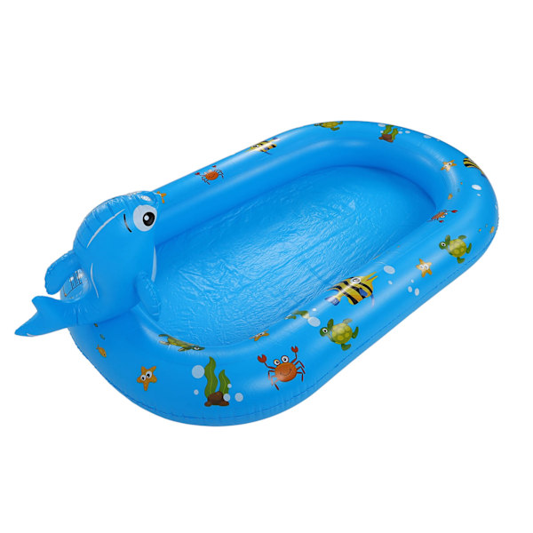 Oppustelig børnepool Tyk PVC Søde fiske mønstre Sprinkler Sommerpool Legetøj til udendørs brug
