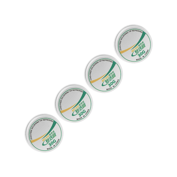 4 stk Loddespidsoplivende Renpasta Tinpulver Resurrection Pasta til Oxidloddejernhoved 30g
