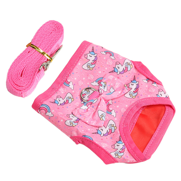Kaninsele med snor Sød Unicorn Bunny Vest snor til chinchilla hamster marsvin kanin L