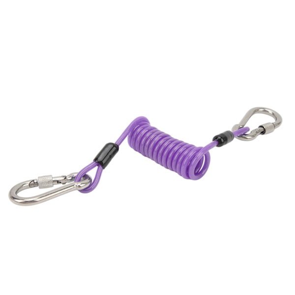 Scuba Diving Lanyard 304 Rustfrit Stål Genanvendelig med Spænde Undervands Kamera Anti Lost Reb til Kameraer Dykke Lys Lilla