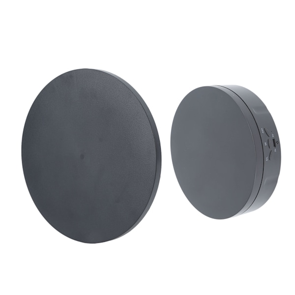 Elektrisk roterande skivspelare 2 i 1 Smart fjärrkontroll Smycken Display Fack Live Streaming Ornament Display Stand 5V Svart