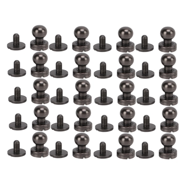 20 set Mässingsnitar Rostskydd Rundhuvud Skruvar DIY Tillbehör för Handväskor Skor 8x7mm