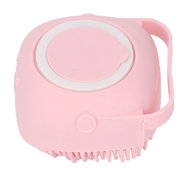 Bad Krops Dusj Skrubber Blødhed Gummi Shampoo Dispenser til Baby Kvinder Mænd Seniorer Firkantet Rosa