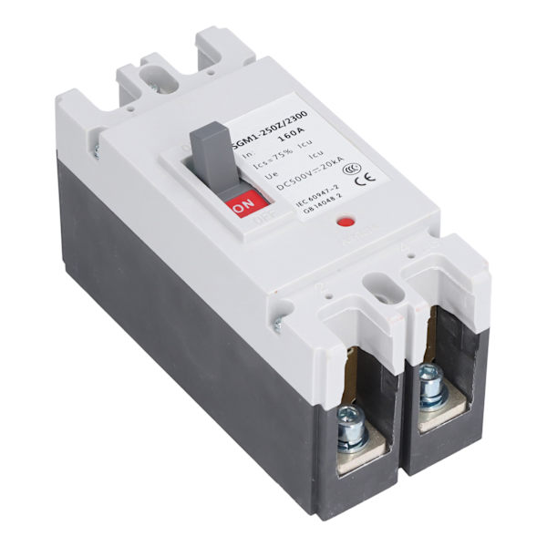 DC effektbryter 2P støpt hus effektbryter Solenergi bryter 500V 160A