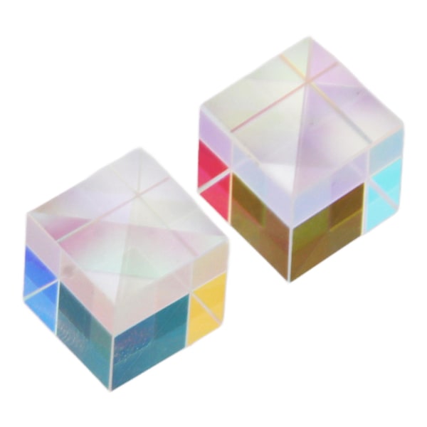 2 stk. Optisk Glas Prisme Mini Fantastisk Refraktion Udglattende Pædagogisk RGB Dispersionsprisme til Undervisning i Fotografering