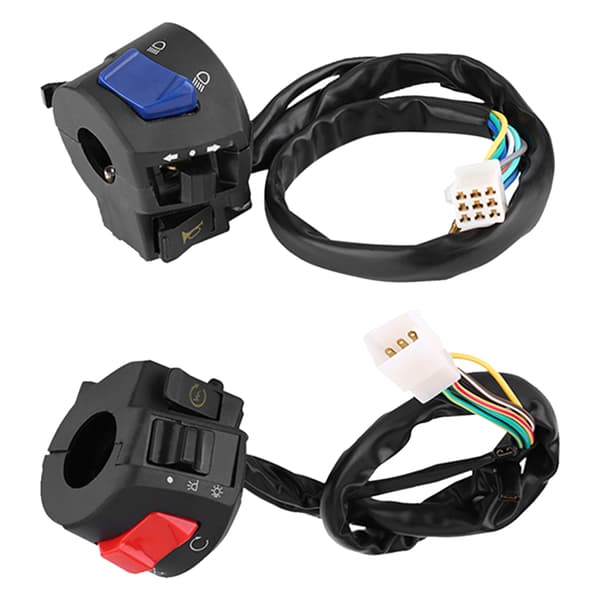 1 Pair Motorcycle 7/8 inch Left and Right Handlebar Mounting Switch with Horn and Ignition Control