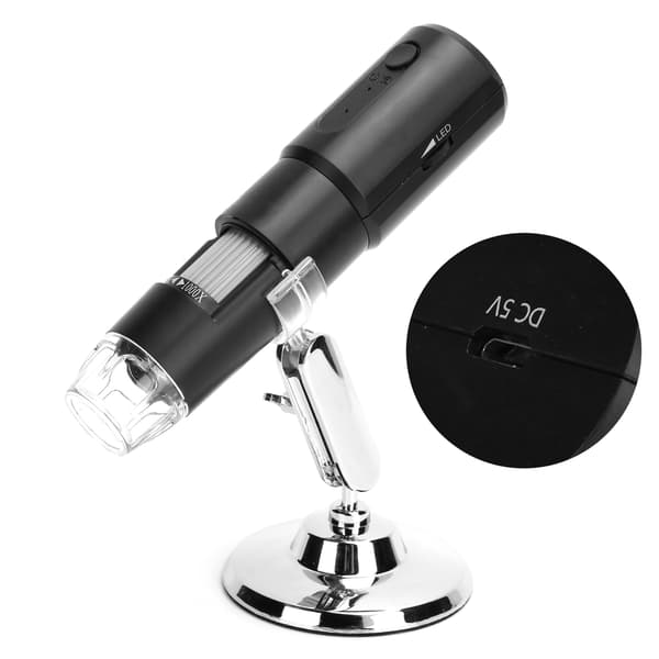 WiFi Wireless Microscope Portable 1000X Zoom Magnification 8 LED Magnifier with Stand