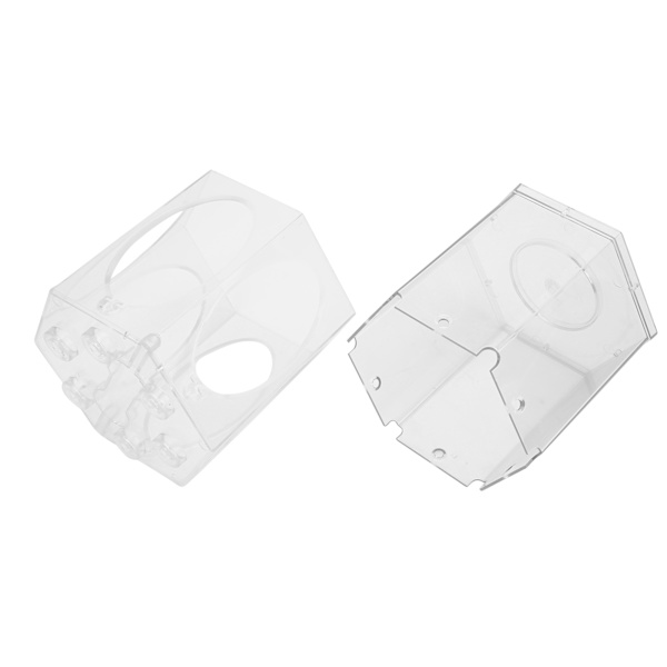 Sekskantet akvarium bærbart lanterne fuglebur form miniature landskab fisk akvarium Transparent