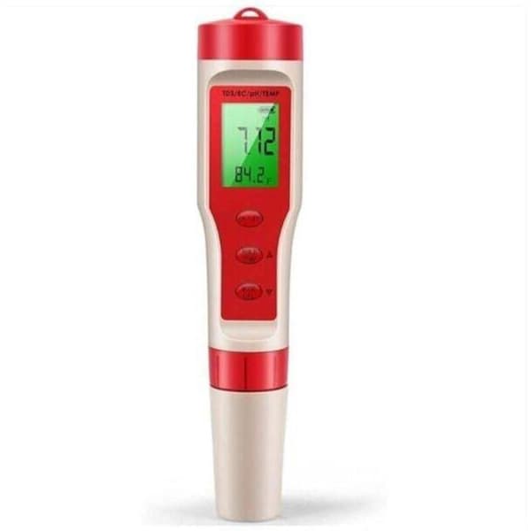 4-i-1 digital pH-mätare ZOR® Hög noggrannhet ± 0,01 pH/TDS/EC/ATC Funktion För dricksvatten