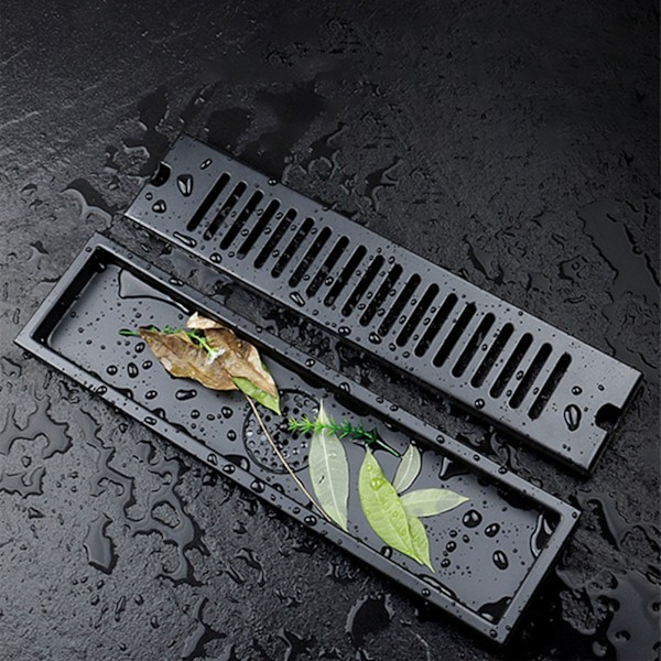 Rectangular Floor Drain 304 Stainless Steel Smooth Surface Fast Drainage Deodorant Shower Linear Drain for Home