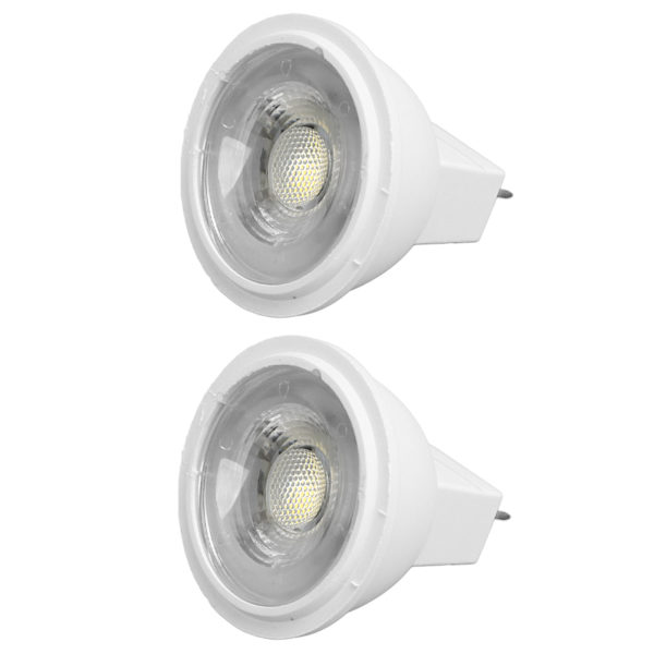 2 stk MR11 lyspære Høy lysstyrke 3W 110V Raskere varmeavledning GU4 Spotlight Lyspærer for landskapsbelysning Soverom Kjøkken Hvitt lys