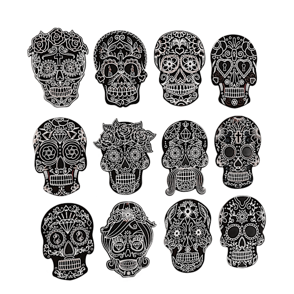 36 ark Skalle Skrapepapir Fargerikt DIY-håndverk Mattbelegg Halloween Skrapemasker Skrapepapir for rollespill håndverk