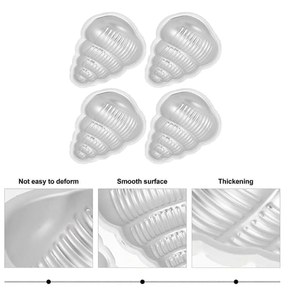 Badebombeform Aluminiumslegering Kakeform for DIY Pudding 4-delt sett