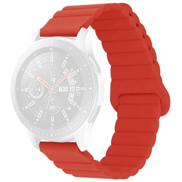 22 mm universaali silikoninen kellonranneke - Punainen Röd red