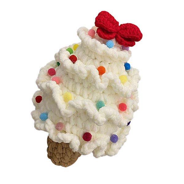 Christmas Tree Crochet Kit för nybörjare Allt i ett Söt julgranstickat gör-det-själv-kit typ 2