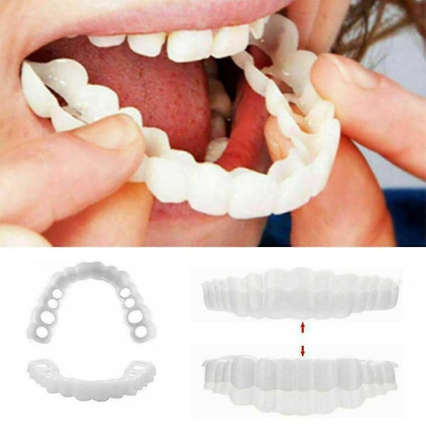 Smile seler Snap On Øvre falske tænder Dental Finer Protese Cover Set