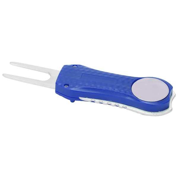 Golf Fork Golf Divot Reparation Spring Tool Pitchfork Cleaner Putting Green Fork Träningshjälpmedel Blå