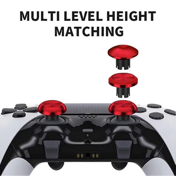 6-i-1 metalbeskyttelse til tommelfingerpinde til Edge Series Controller, 6 udskiftelige joysticks, guld Gold