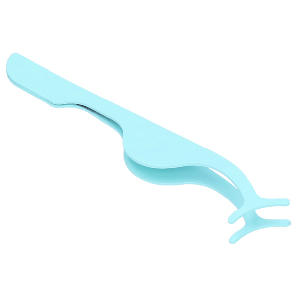Bärbar lösögonfransapplikator Rostfritt stål lösögonfransar Pincett Clip Makeup ToolFluorescerande Blå