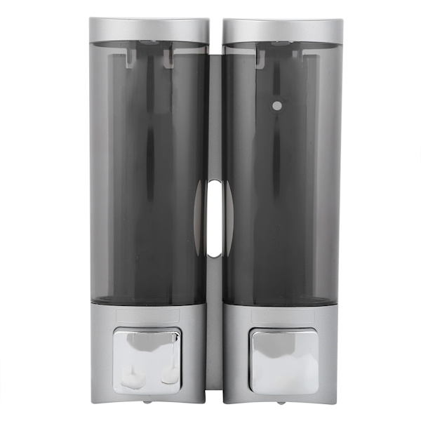 200MLx2 Silver DoubleHead Tvåldispenser Väggmonterad manuell schampoautomat