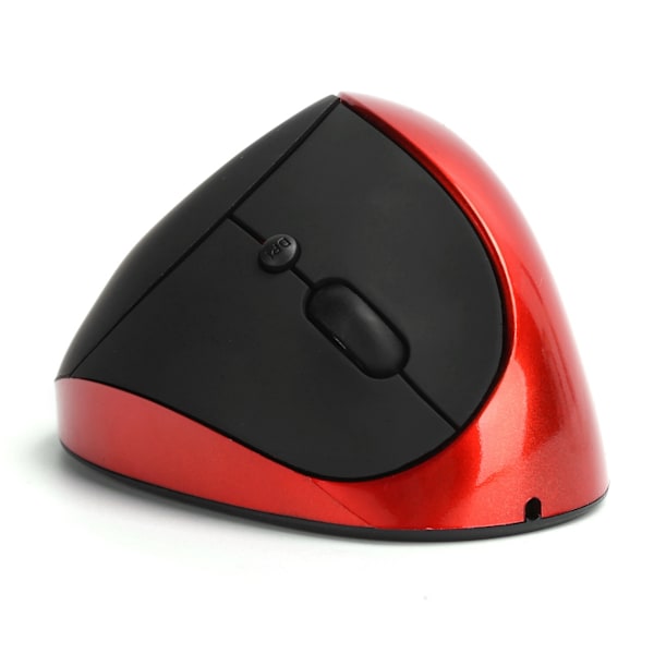 Optisk Vertikal Mus Trådløs 3. Generasjon Høyre Hånds Ergonomisk Grep Kontor Gaming Datamus Rød
