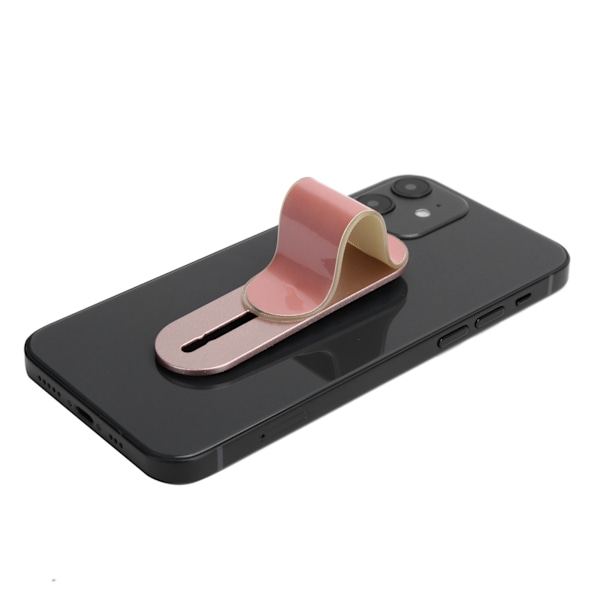 MOMO STICK Smartphone Stativ og Stropp Fingerholder Klebrighet 3‑trinns Justerbar ABS Rosa