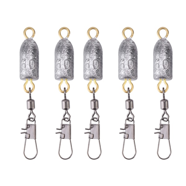 5 stk/pose Holdbar for kuleformede fiskesinker Fisketilbehørsutstyr (10g)