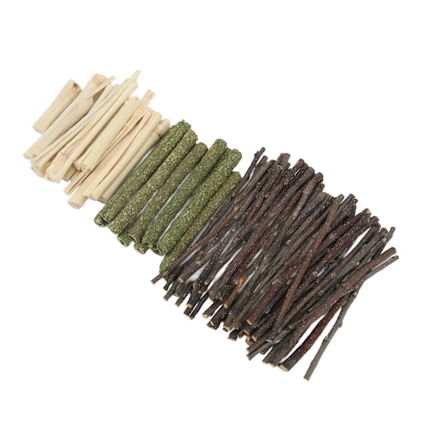 Hamstertuggleksaksset Säkert giftfritt äppelgrengrässticka söt bambu blandade molarpinnar 300 g