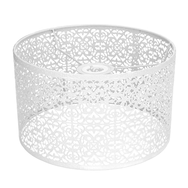 Lampe Skærm Hul Metal Lampe Skærm E27 E14 Universal Anvendelse God Varmeafledning Fint Lampebeskyttelse Hvid