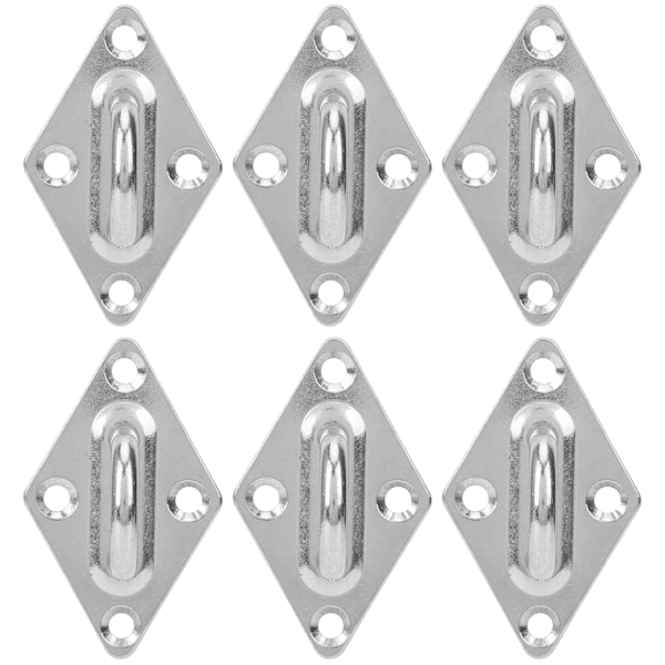 10 stk M5 4 hull diamantformet øyeplate 304 rustfritt stål lagerkrok for båt