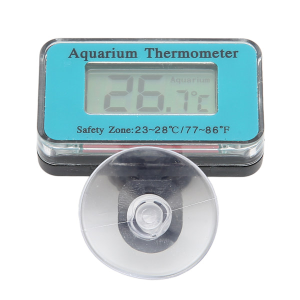 Digital LCD-termometer Vandafvisende Akvarietermometer med høj præcision med sugekop til dykning