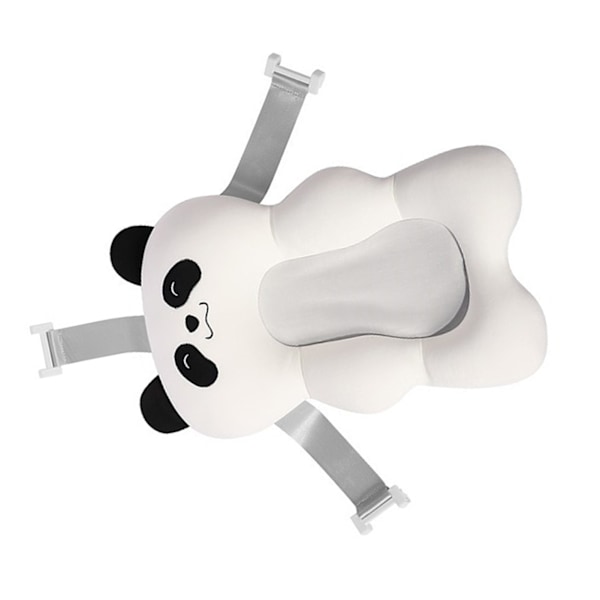 Upphängningsdyna för babybad Nyfödd spädbarnssäker halkfri kudde Universal tvätttillbehör Vit panda