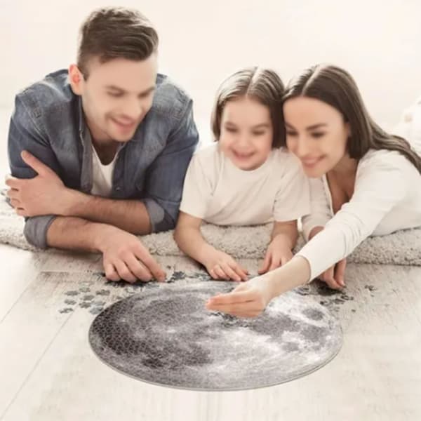 1000 Pieces Round Jigsaw Puzzle Improve Coordination Moon Pattern Puzzle for Adults