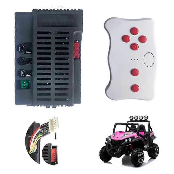 24V 2.4G Bluetooth-fjernkontrollmottaker for elektriske ridebiler for barn RX74-1 Musta