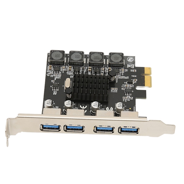 PCIE till USB-expansionskort 4 USB 3.0-portar 5Gbps Höghastighets självdriven USB3.0 Hub Controller för Win för Linux