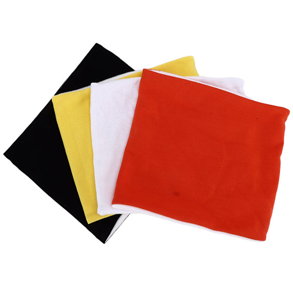 4st Vinterhals damask Orange Vit Gul Svart Färger Fleece Bomullshalshalsdukar för barn Skolsport Skidåkning