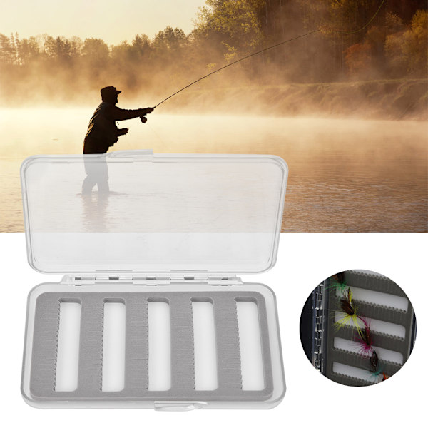Vattentät Transparent Fluglure Box Förvaringsväska Container Organizer Fisketillbehör