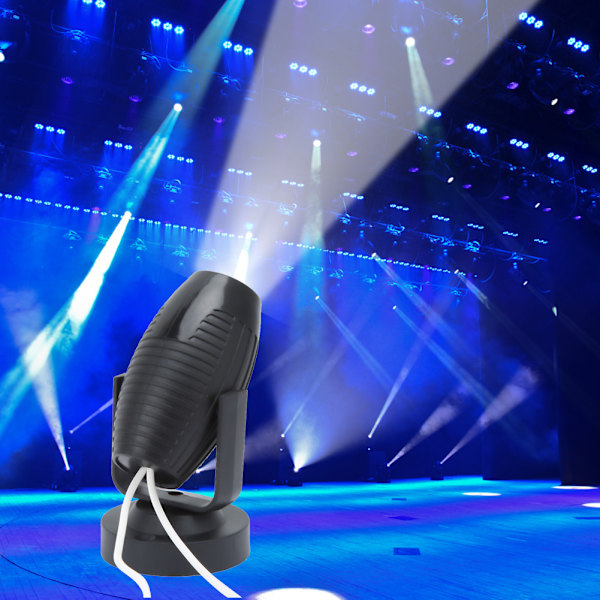 AC85-265V LED Mini Bærbar Spotlight med Justerbar Vinkel Projektorlampe Strålelys til Bryllupstilbehør til Fest Scene (Sort Skal Hvidt Lys)